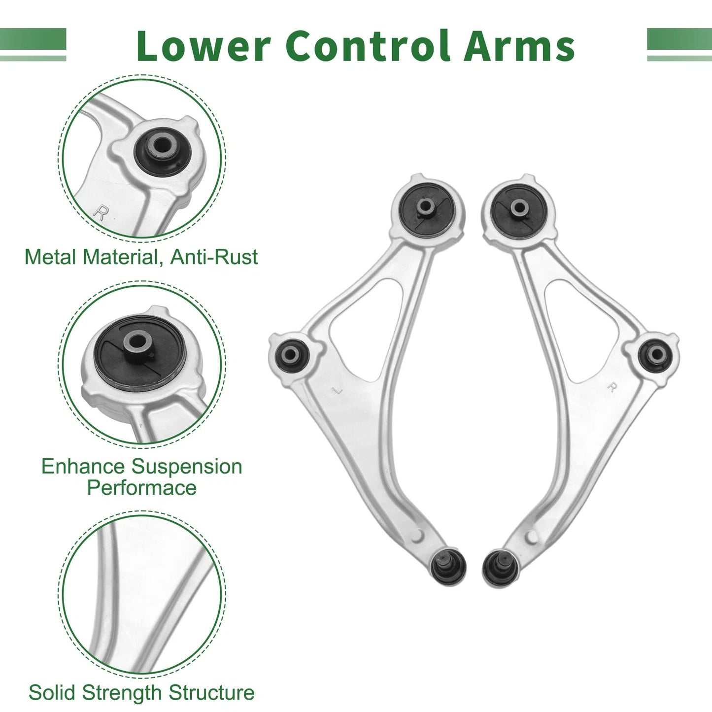 10 x Front Stabilizer Bar Links & Lower Control Arms for Nissan Maxima