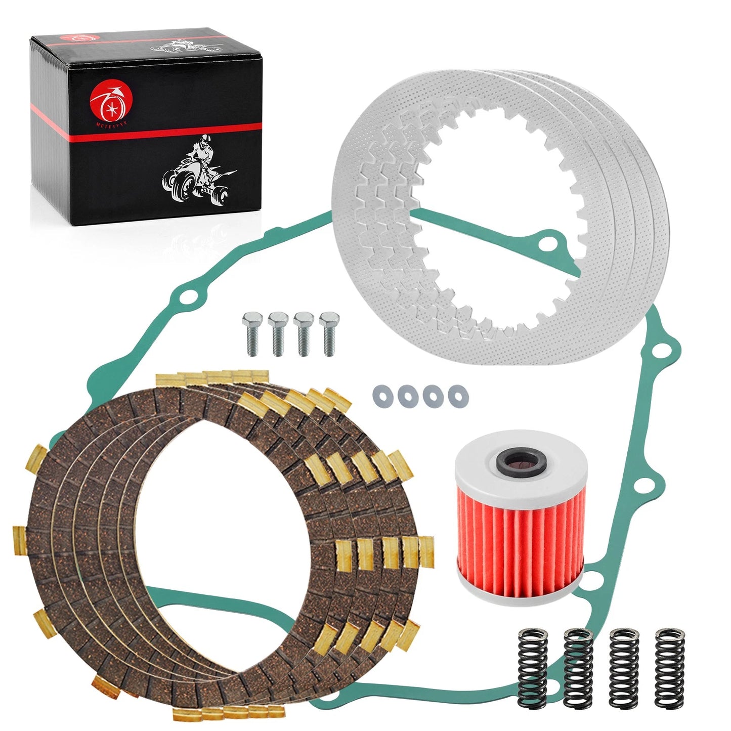 Heavy Duty Clutch Kit Gasket & Oil Filter for Kawasaki Ninja 250R (2008–2012)