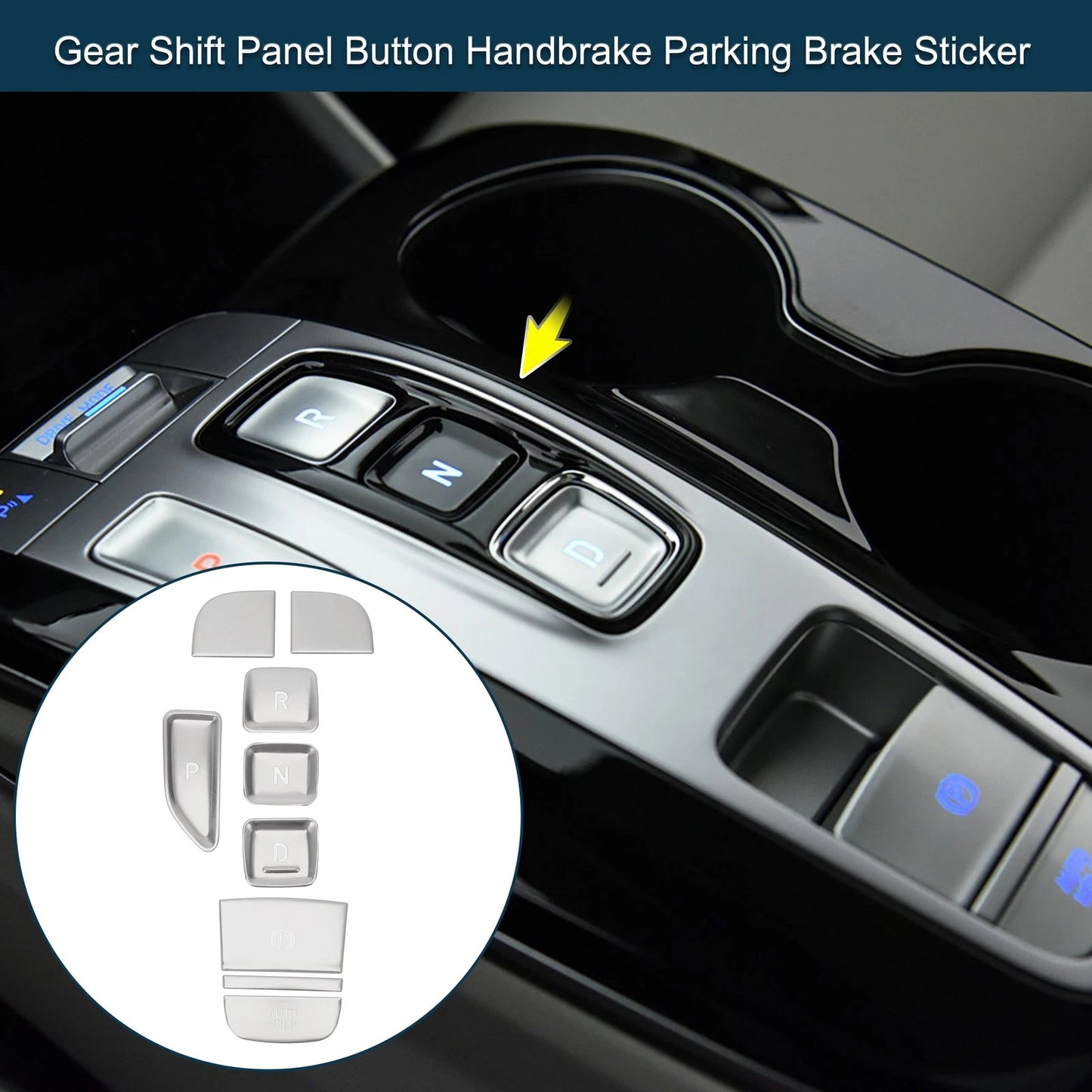Gear Shift Panel Button Handbrake Parking Brake Sticker for Hyundai (2015-2020)