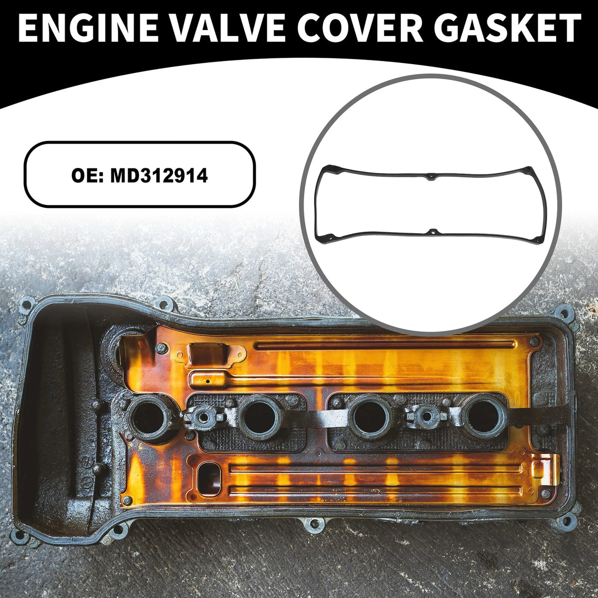 Valve Cover Gasket for Mitsubishi Lancer VI (CK/P_A) 1.3 12V (1996-2000)