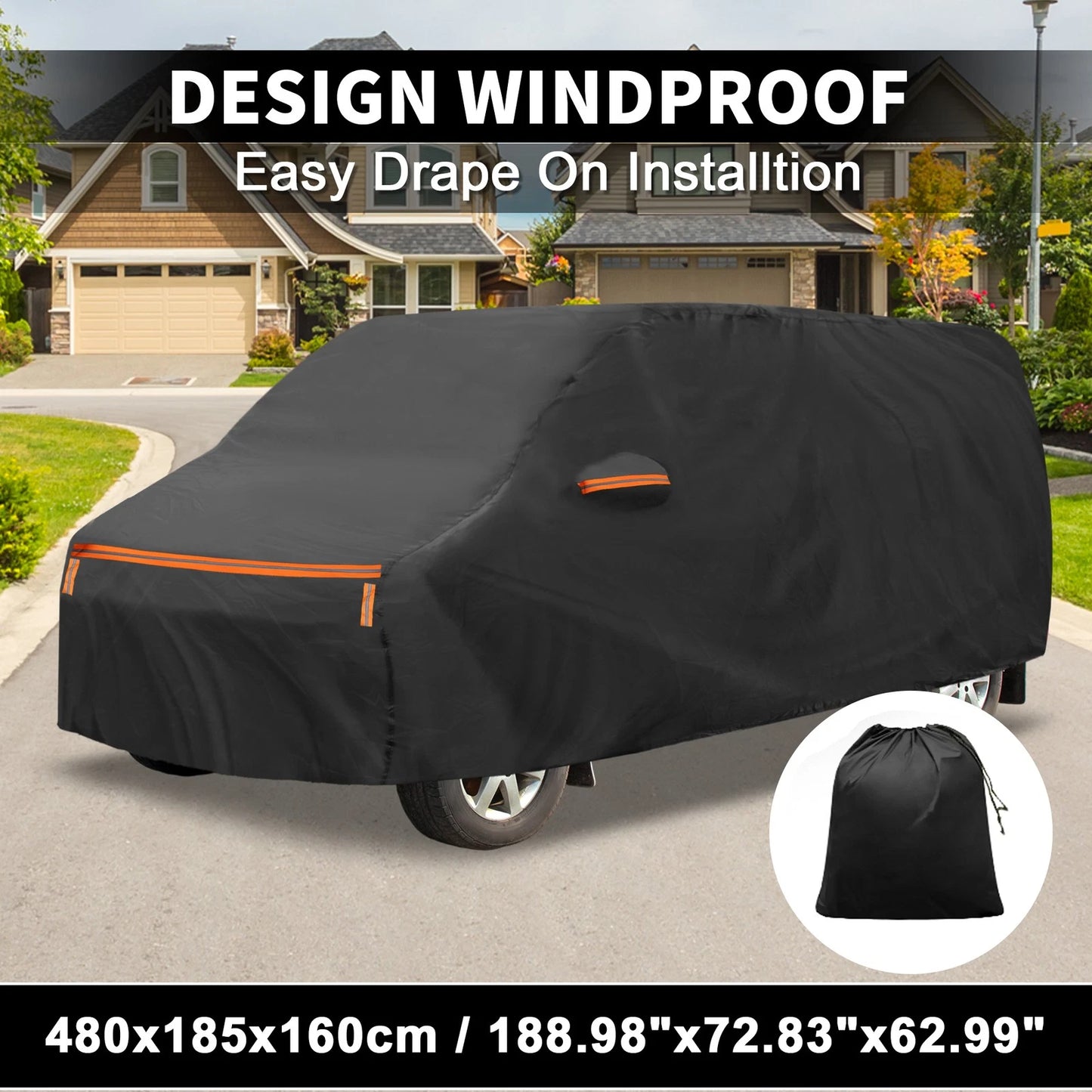 Waterproof Aluminum Film Cotton Car Cover for Toyota Noah
