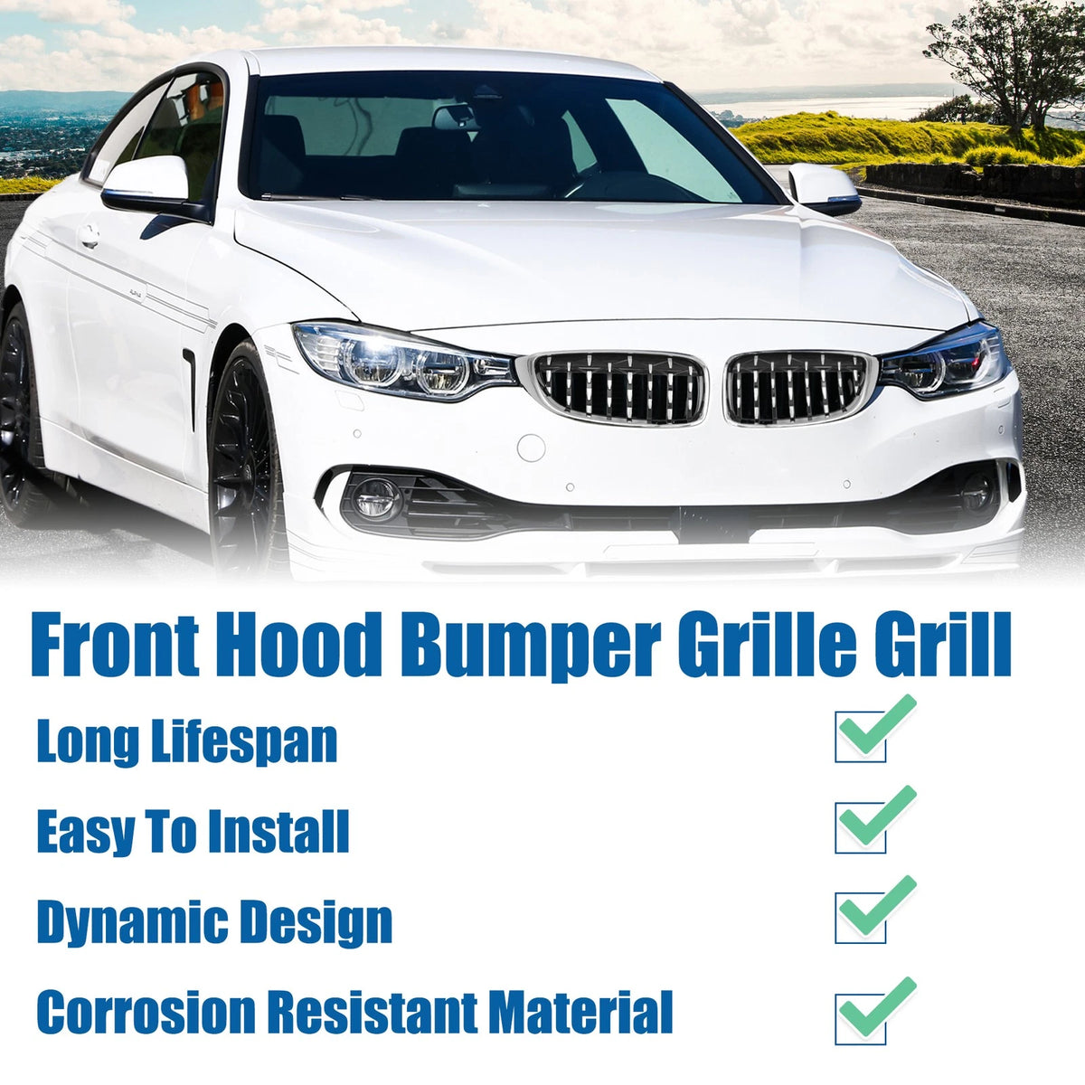 Front Hood Bumper Grille for BMW 428i xDrive 440i (2014-2020)