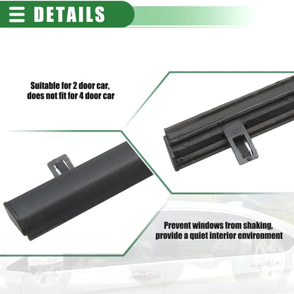 Rear Left Door Window Belt Weatherstrip for Toyota Sienna (2004-2010) Black