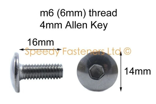 10x Acero Inoxidable Motocicleta carenado Tornillos m6 X 16mm for Suzuki Gsxr