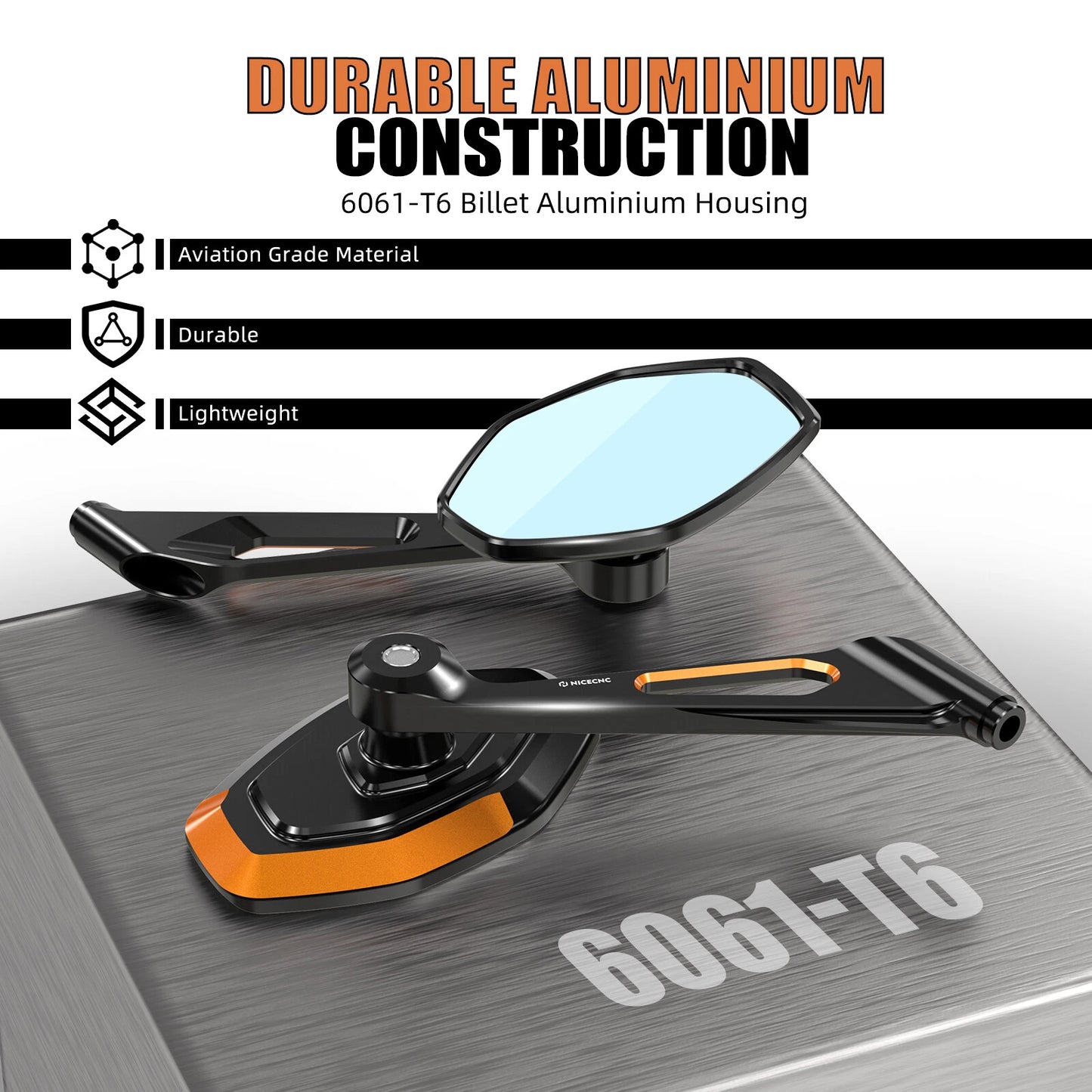 Anodized Mirrors for Harley Sportster 883 (2004-2023)