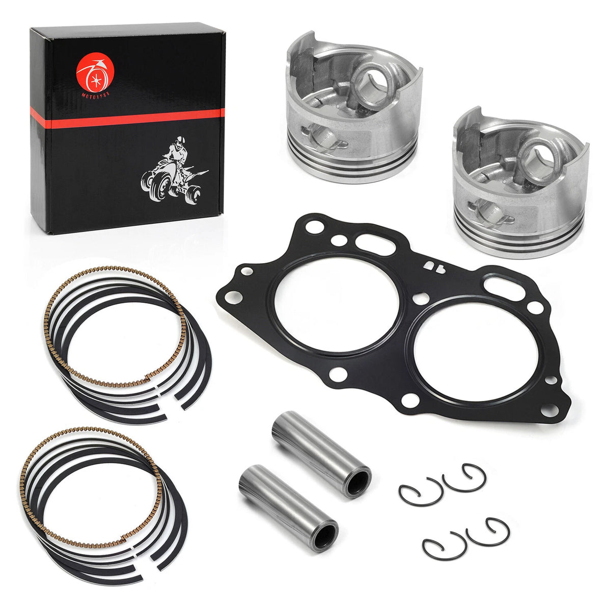 Engine Rebuild Kit 0.25mm OS Piston Gasket Valve for EZGO Robin (1985–1995)
