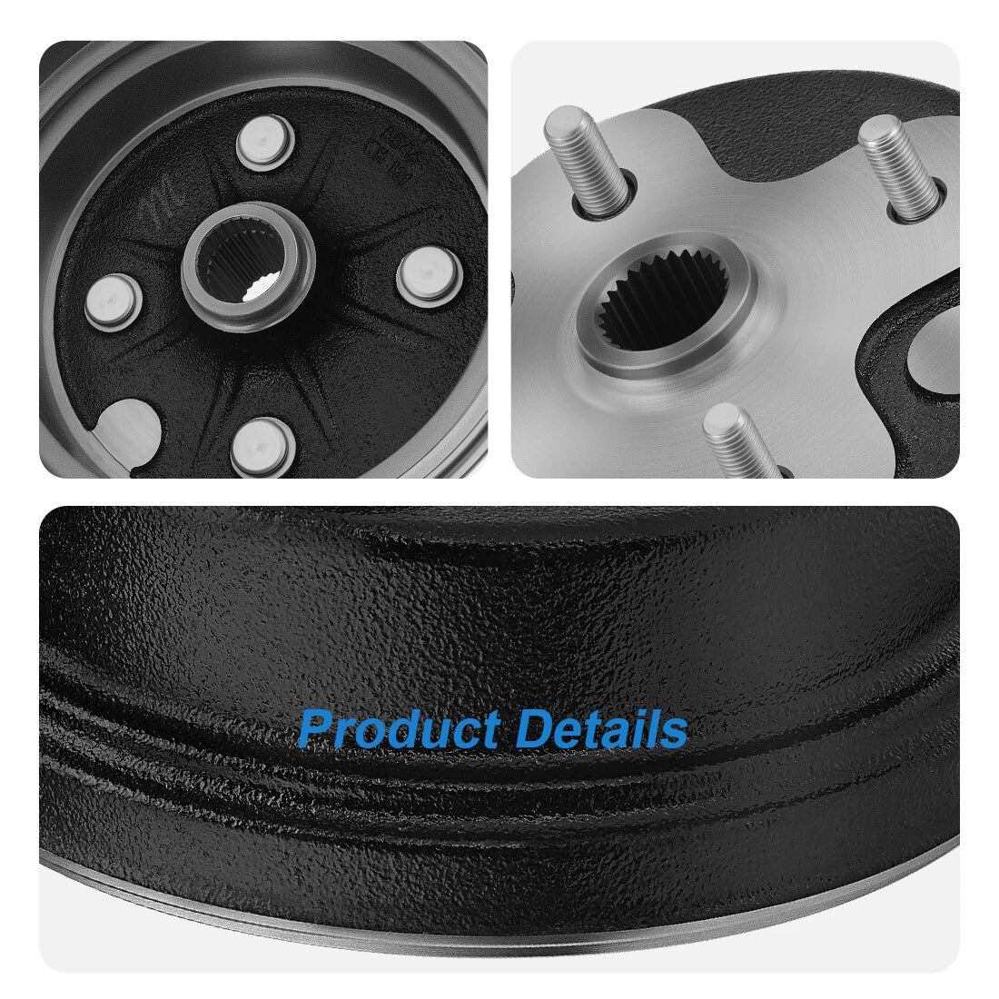 Front/Rear Wheel Brake Drum Hub & Brake Shoes 2 x for Yamaha Timberwolf 250 ATV