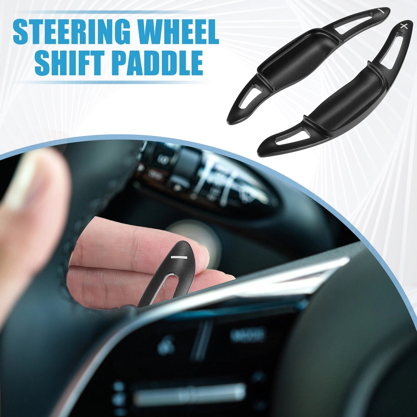 Steering Wheel Shift Paddle Covers for Toyota Camry (2018-2023) -  Black