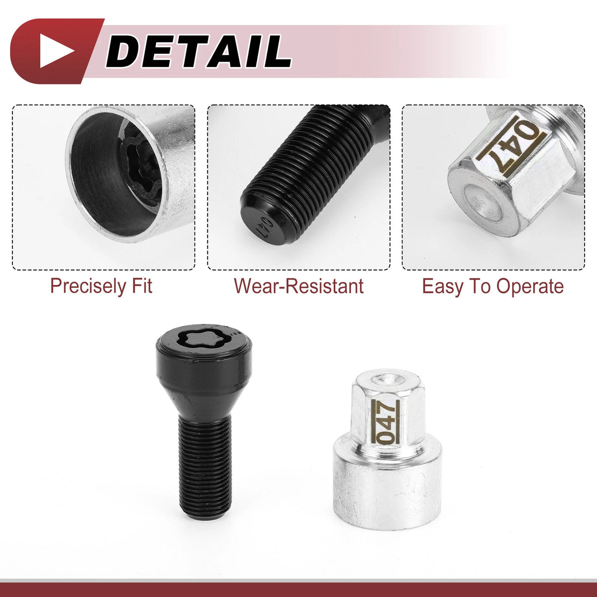 Set of 1 Wheel Lock Lug Nut Anti-theft Key Socket M14*1.25 for BMW