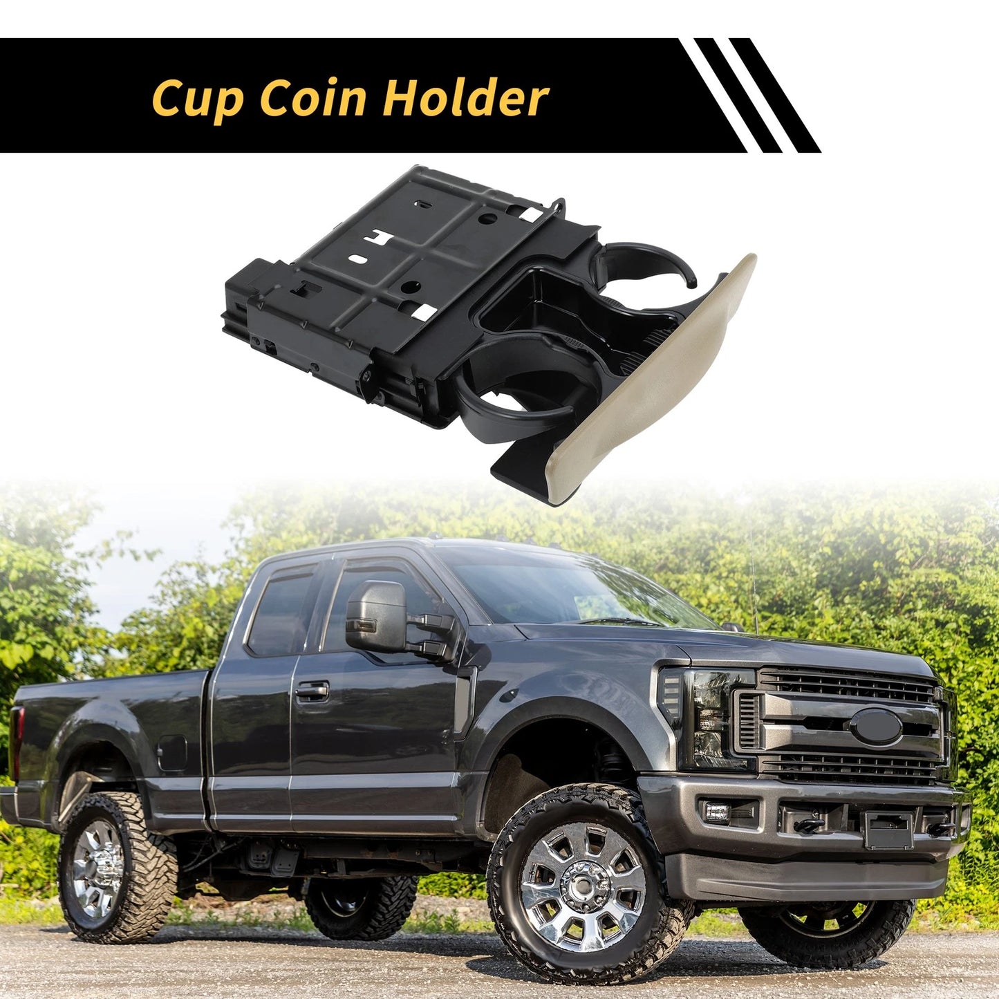 Dashboard Cup Holder Coin Holder for Ford F-450 F-350 F-250 F-550 (1999-2004)