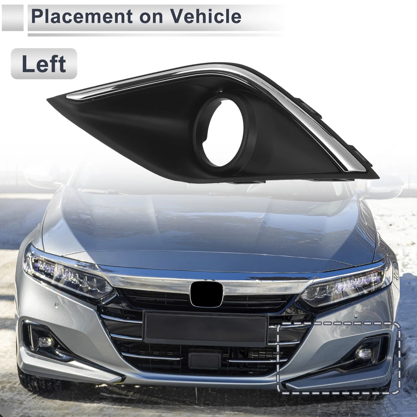 Front Left Fog Light Grill for Mitsubishi Outlander (2016-2019)