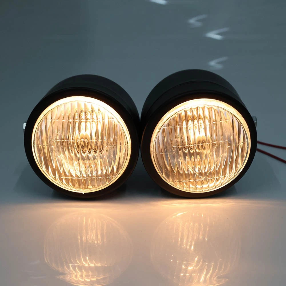 Twin Headlight Dual Lamp for Motorcycle Dirt Bike Street Fighter Universal