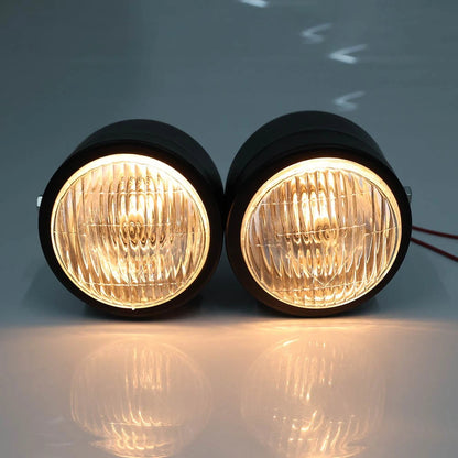 Twin Headlight Dual Lamp for Motorcycle Dirt Bike Street Fighter Universal