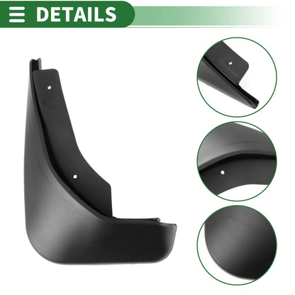 Mud Flaps Splash Guards for Ford Fiesta Hatchback (2009-2012) with Mounts
