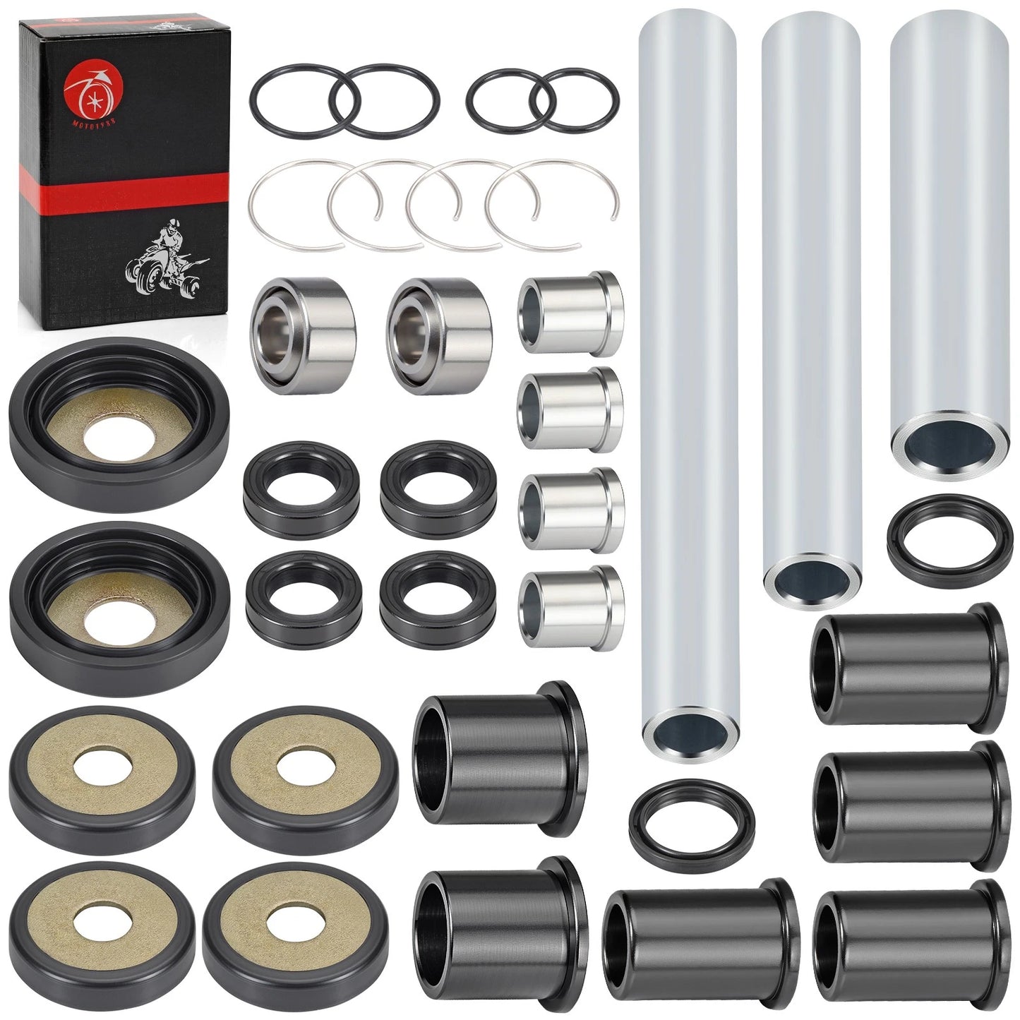 Rear Upper Lower A-Arm Bushing Shaft Kit for Honda TRX650/TRX680 (2004-2014)