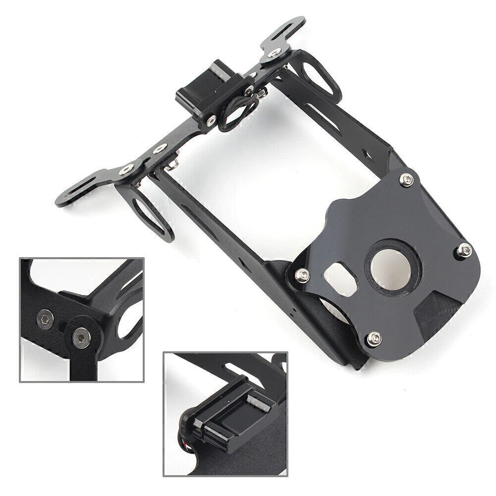 Black License Plate Holder Fender Eliminator for Yamaha MT-09 (2021-2022)