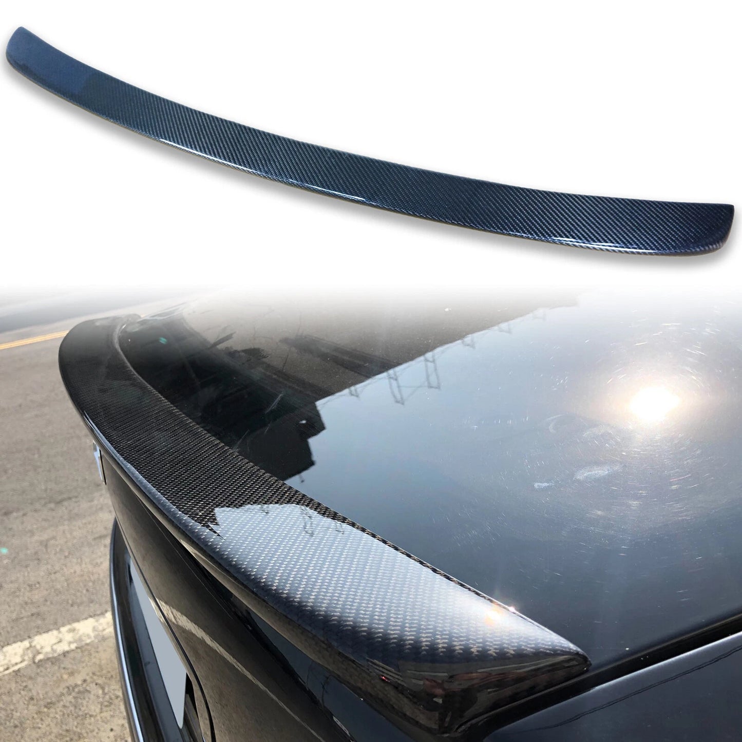 L Type Carbon Fiber Boot Spoiler for Mercedes Benz CL Class (1998-2006)