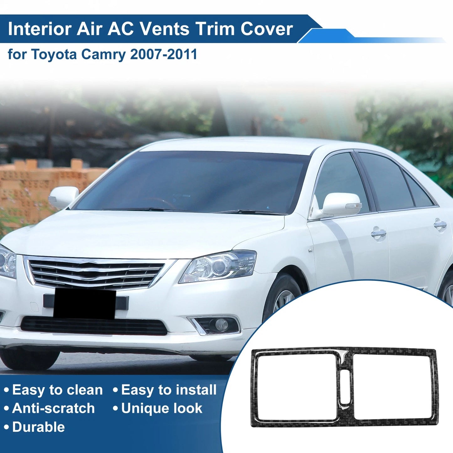Air Condition Outlet Vent Trim Cover Frame Rear for Toyota Camry (2007–2011)