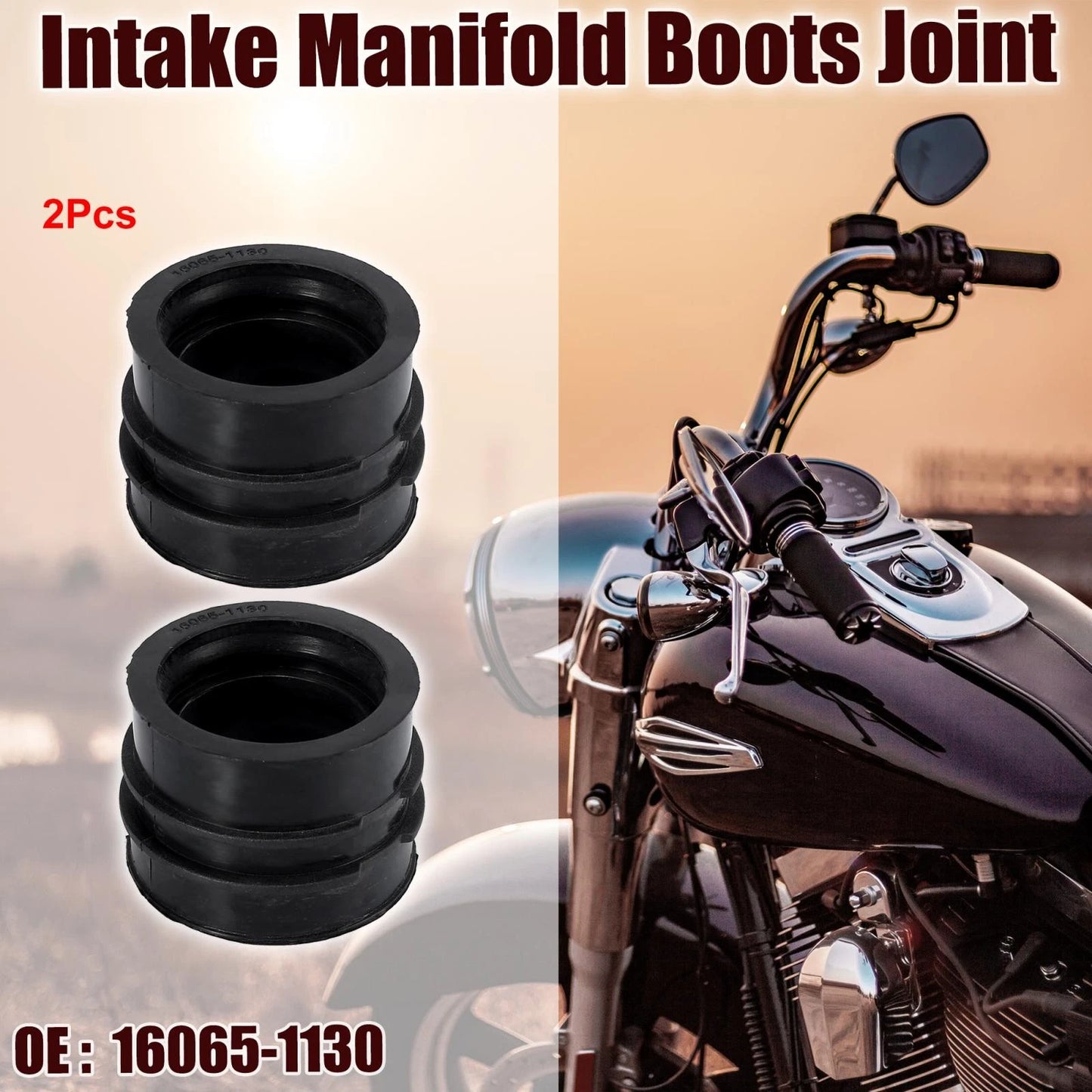 2 x Carburetor Intake Manifold Boot Joint for Kawasaki ER5 ER500