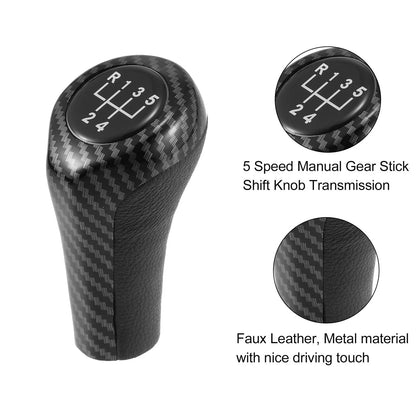 Carbon Fiber 5 Speed Manual Gear Shift Knob for BMW (2000-2006)