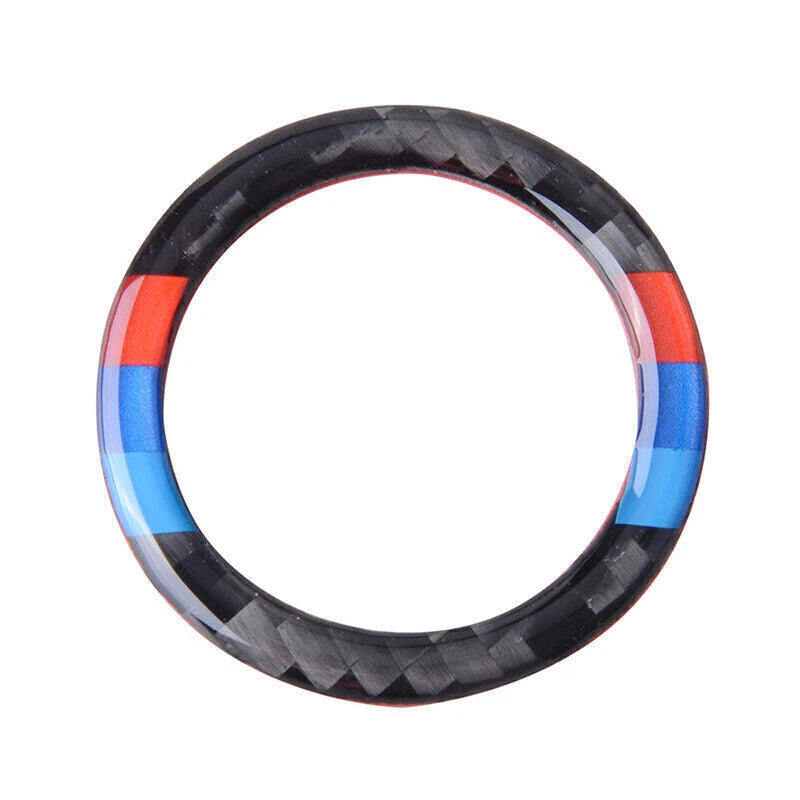 Carbon Fiber Engine Start Stop Button Trim for BMW E90 3-Series (2007-2013)