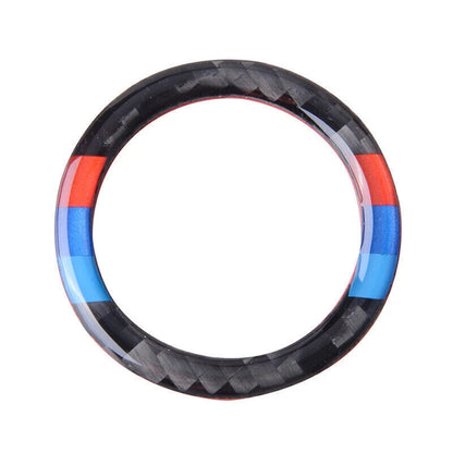 Carbon Fiber Engine Start Stop Button Trim for BMW E90 3-Series (2007-2013)