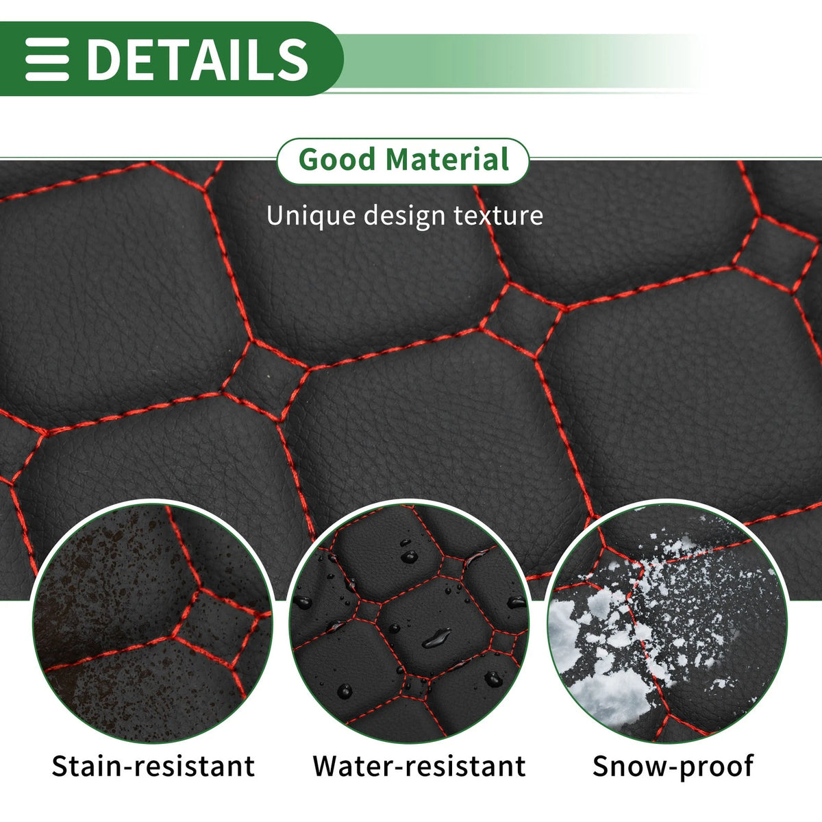 Flat Face Cargo Liner Rear Trunk Mat for Honda CR-V (2012-2016) Black XPE
