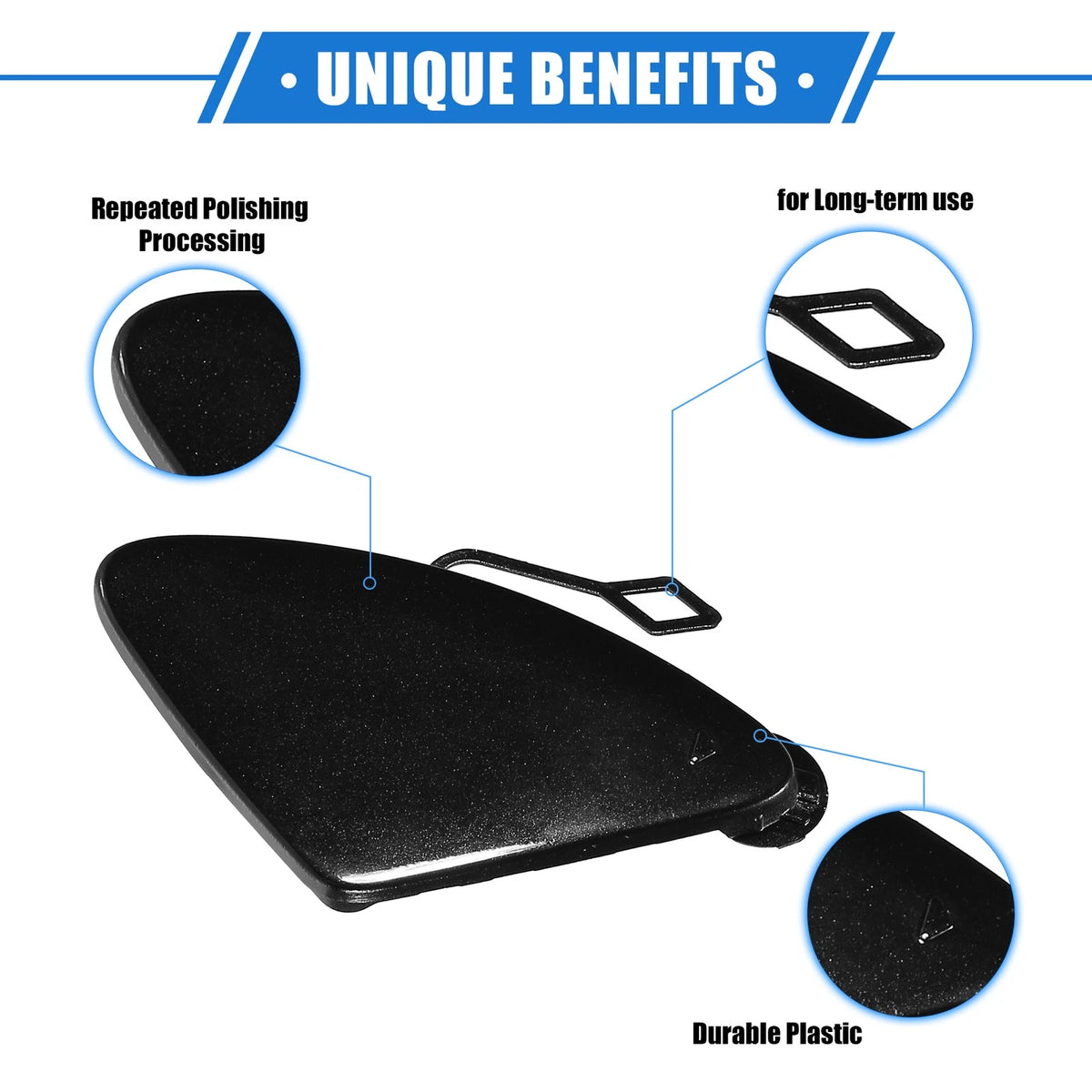 Front Bumper Tow Hook Eye Hole Cover for BMW 3 Series (2012-2015) Black