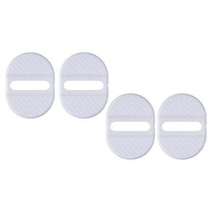 White Carbon Fiber Style Car Lock Cover Trim for Universal Vehicles