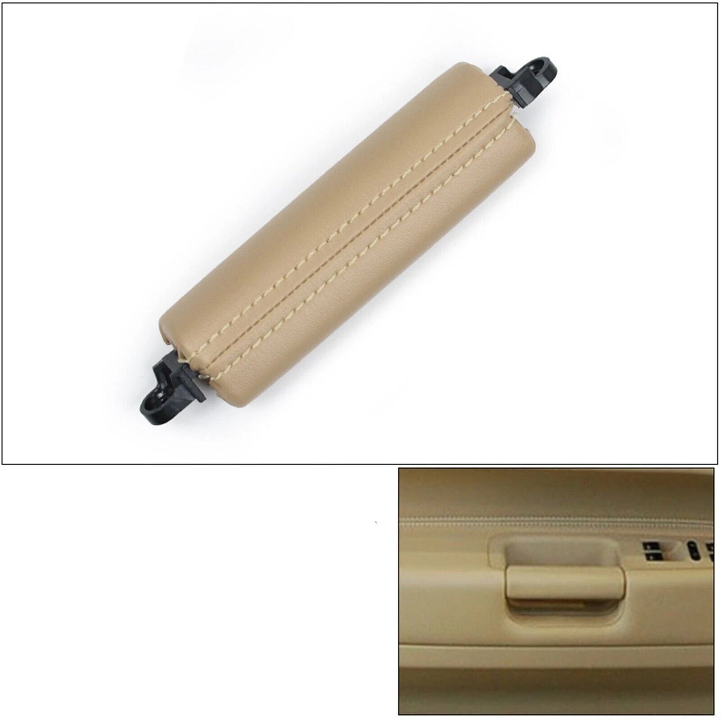 Beige Leather Inner Door Pull Handle for VW Touareg (2003-2010)