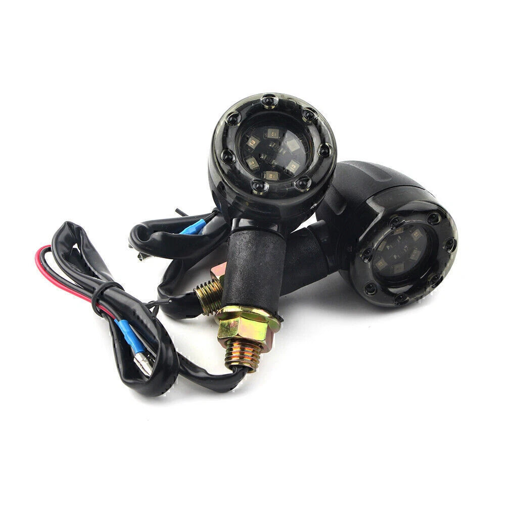8mm Universal Motorcycle LED Turn Signal Lights for Harley