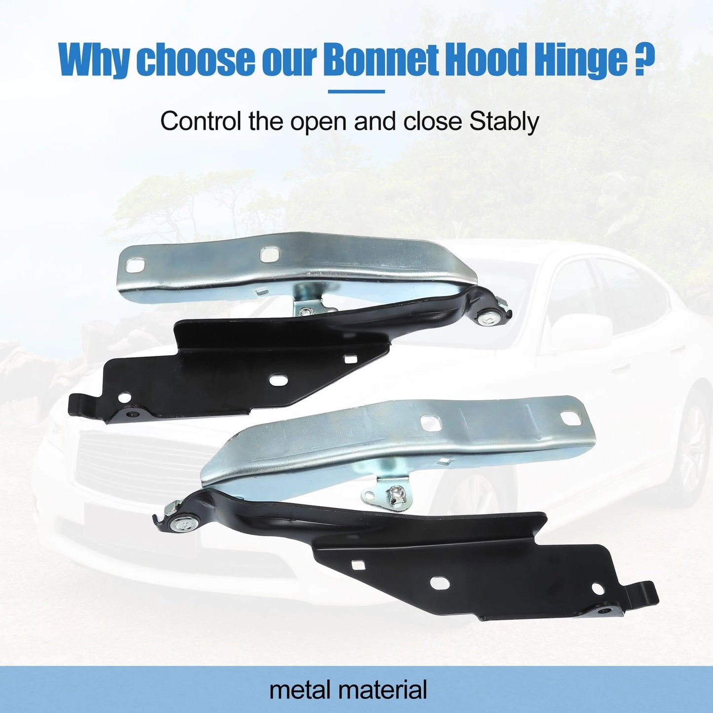 1 Pair Bonnet Hood Hinge for Infiniti Q50 Q60 Q70 Q70L (14-18)