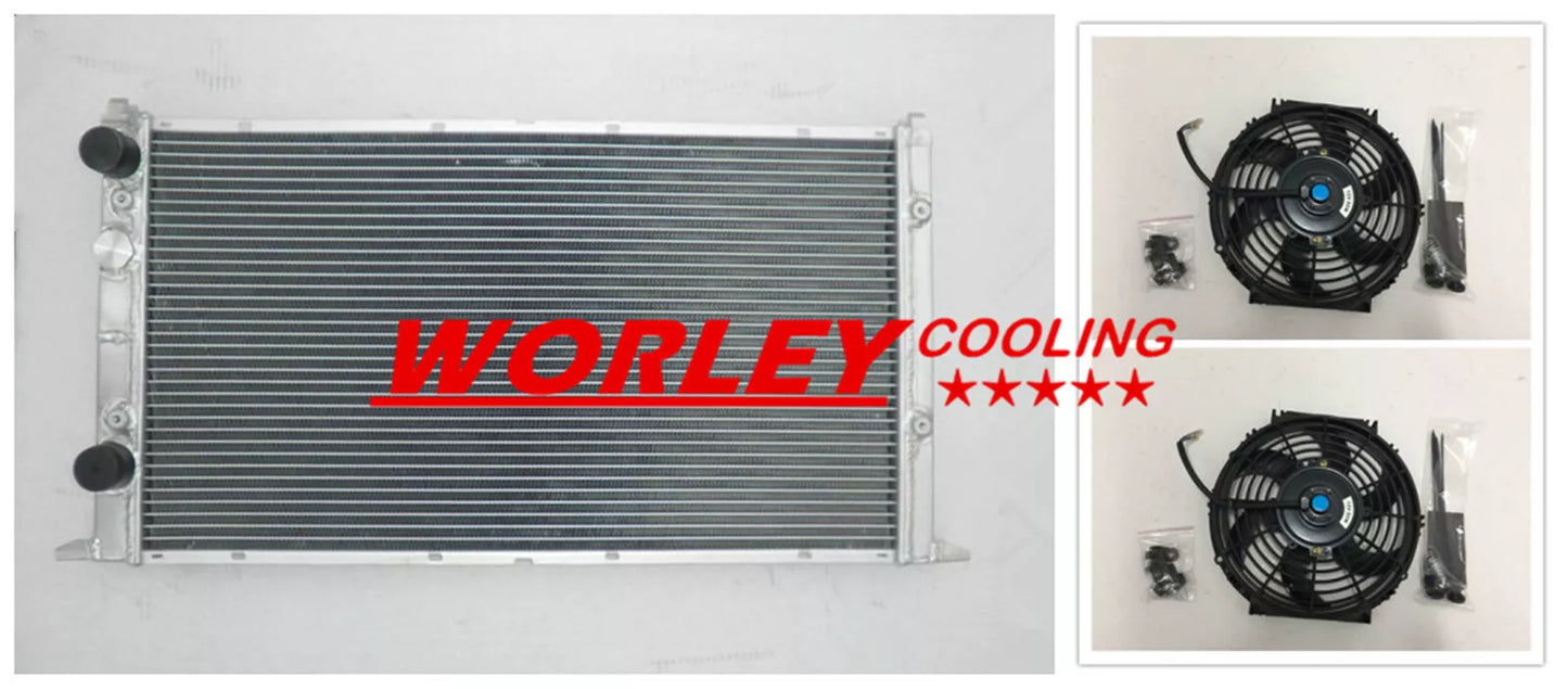 2 Row Aluminum Radiator + Fan for Volkswagen Golf MK3 GTI VR6 (1994-1998)