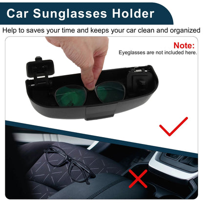 Sunglasses Case for Jeep Renegade 2015-2017 Eyeglasses Holder Storage Box Black