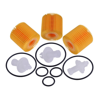 3Pc Oil Filter Kit for Toyota Avalon Camry RAV4 Scion ES350 (2005-2019)