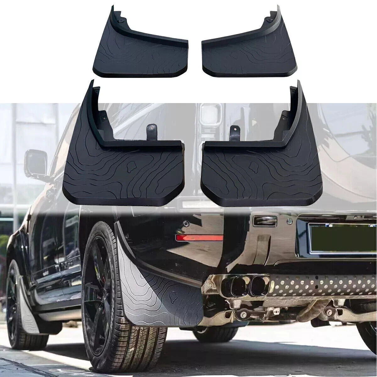 Front Rear Mud Flaps for Land Rover Defender L663 90 110 130 (2020-2024)