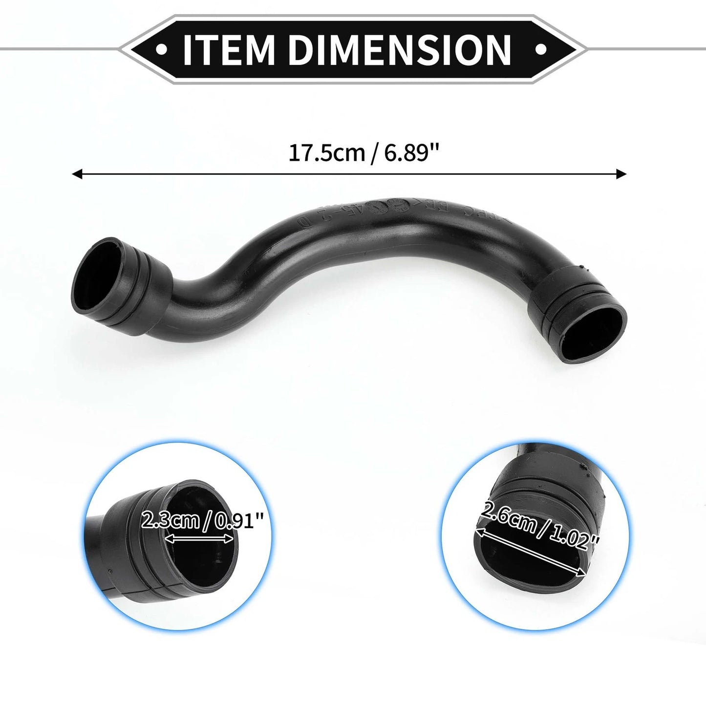 Intake Hose for Mercedes-Benz W271 2009-2016, Black