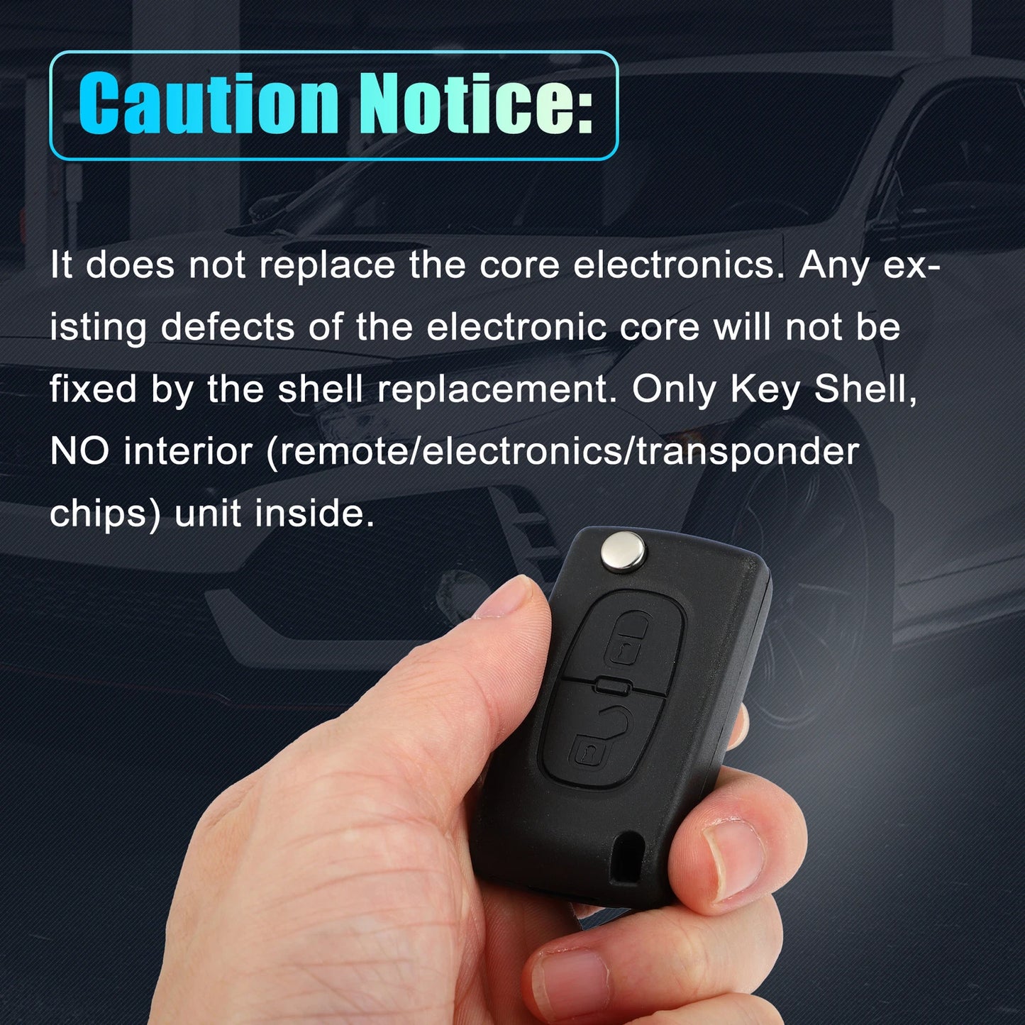 Button Keyless Entry Remote Key Shell for Citroen Peugeot