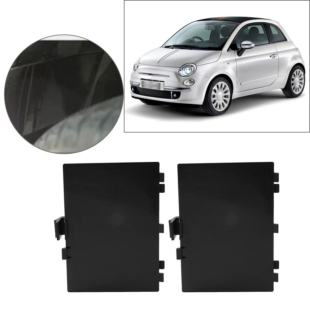 Black L+R Wheel Arch Liner Covers for Fiat 500 (2007-2020)