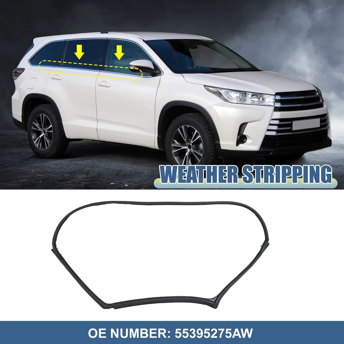 Window Glass Seal for Jeep Wrangler (2007-2018)