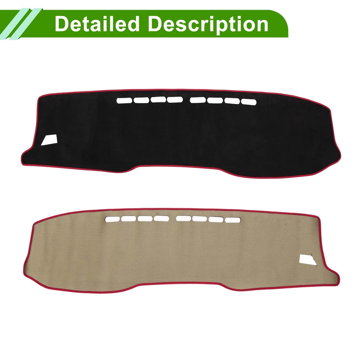 Dashboard Cover Mat for Toyota Hilux Gun125 2017-2020 Black Red