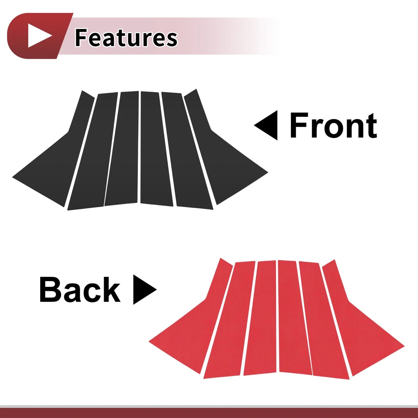 Door Pillar Window Trim for KIA Sorento 2015-2020 Black ( Left & Right)