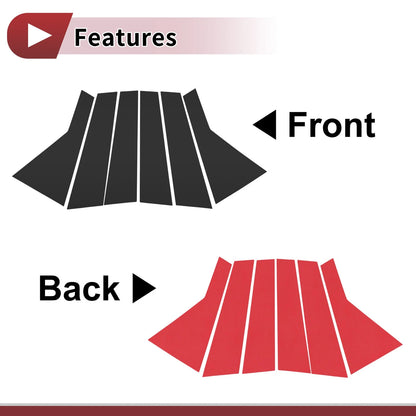 Door Pillar Window Trim for KIA Sorento 2015-2020 Black ( Left & Right)