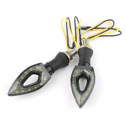 12V LED Amber Turn Signal Indicator Blinker Light for Universal Fit