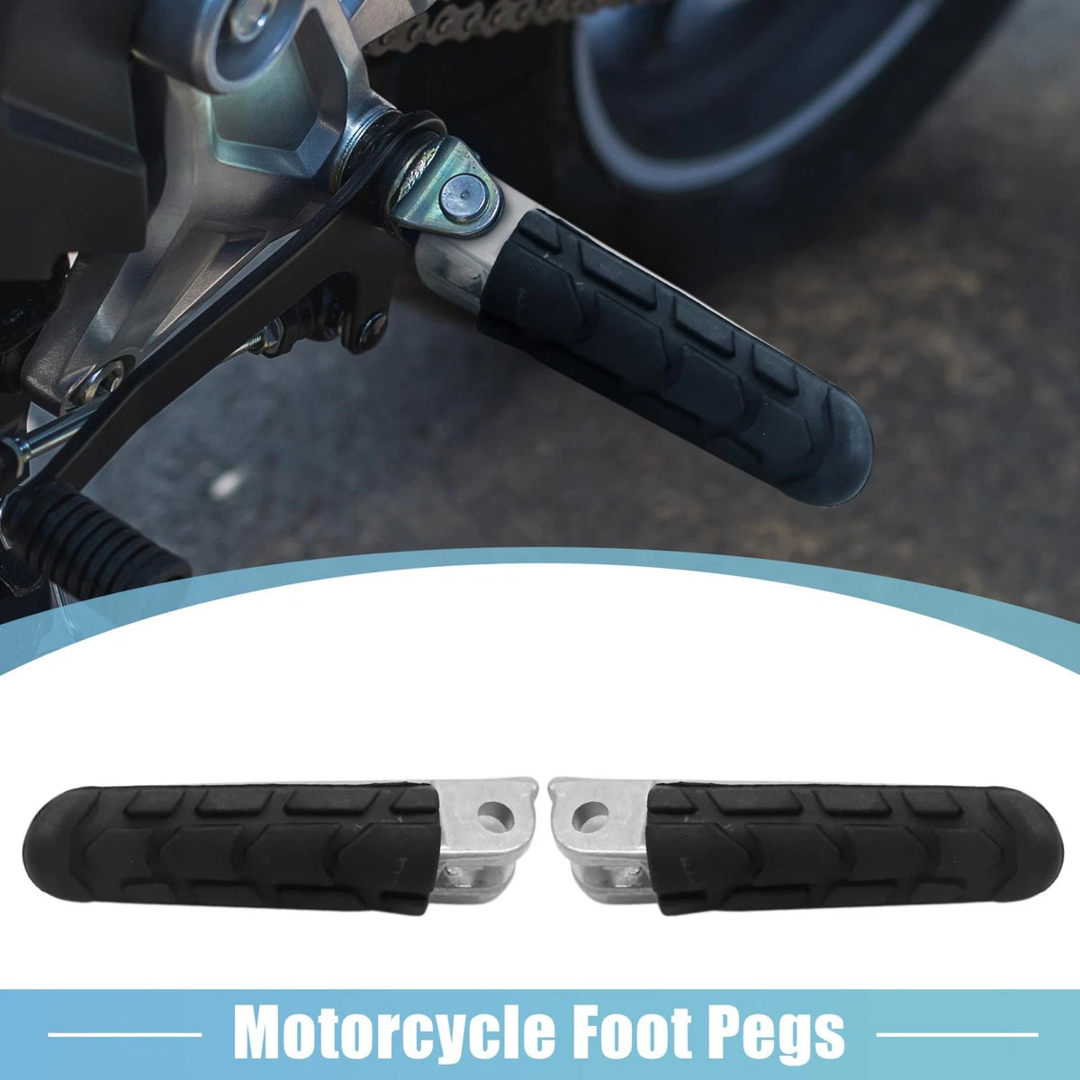 Pair 8mm Aluminum Aolly Footrest Footpeg Black for Honda CB400 VTEC