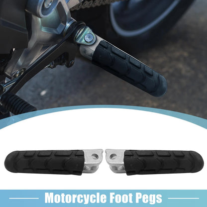 Pair 8mm Aluminum Aolly Footrest Footpeg Black for Honda CB400 VTEC