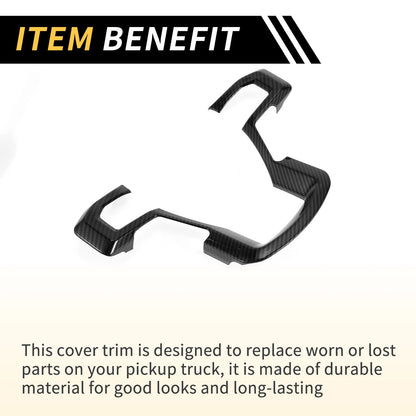 Steering Wheel Cover Trim for Ford F-150 (2015-2020) Carbon Fiber Black