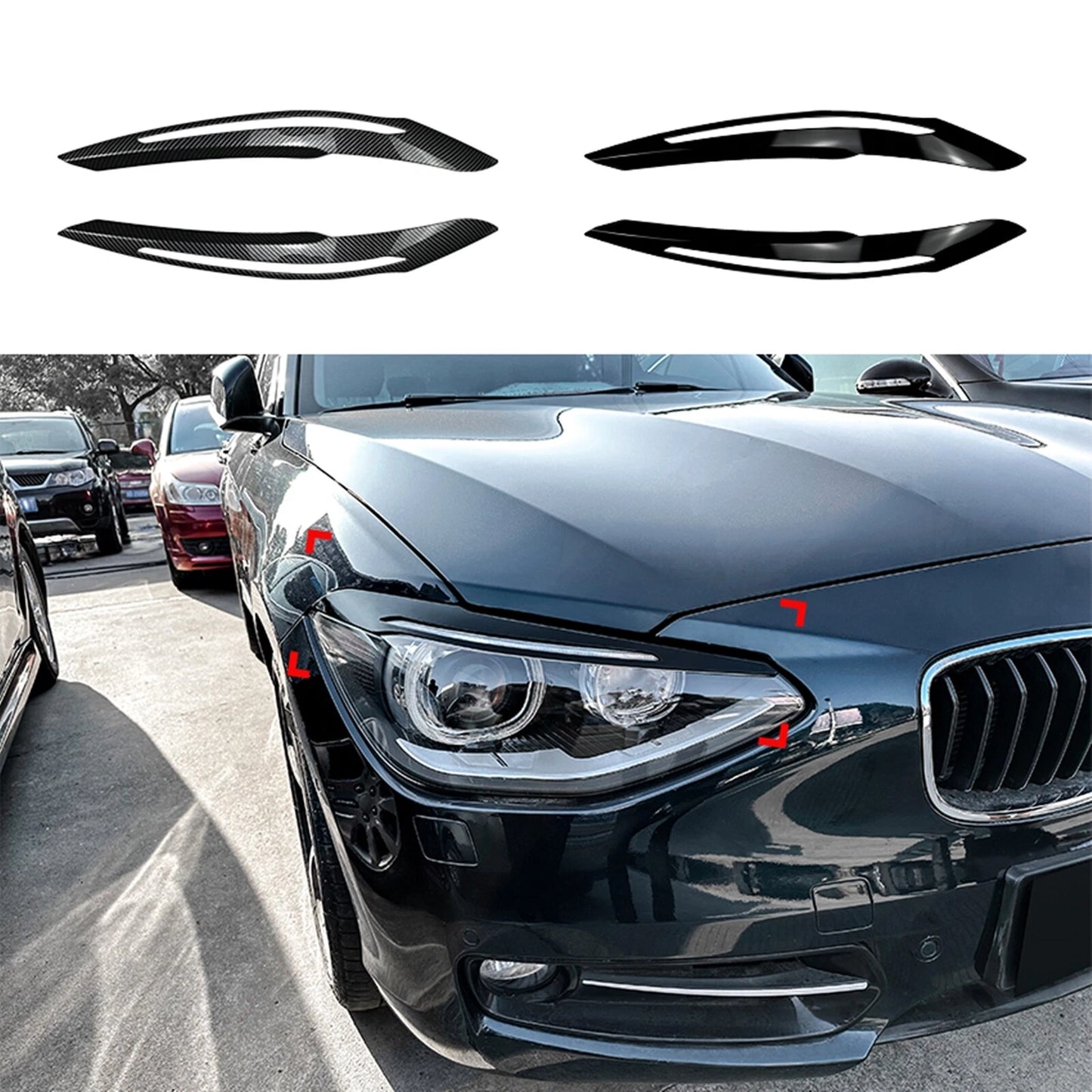 Headlight Eyelid Cover Trim for BMW 1 Series F20 F21 (2011-2014)