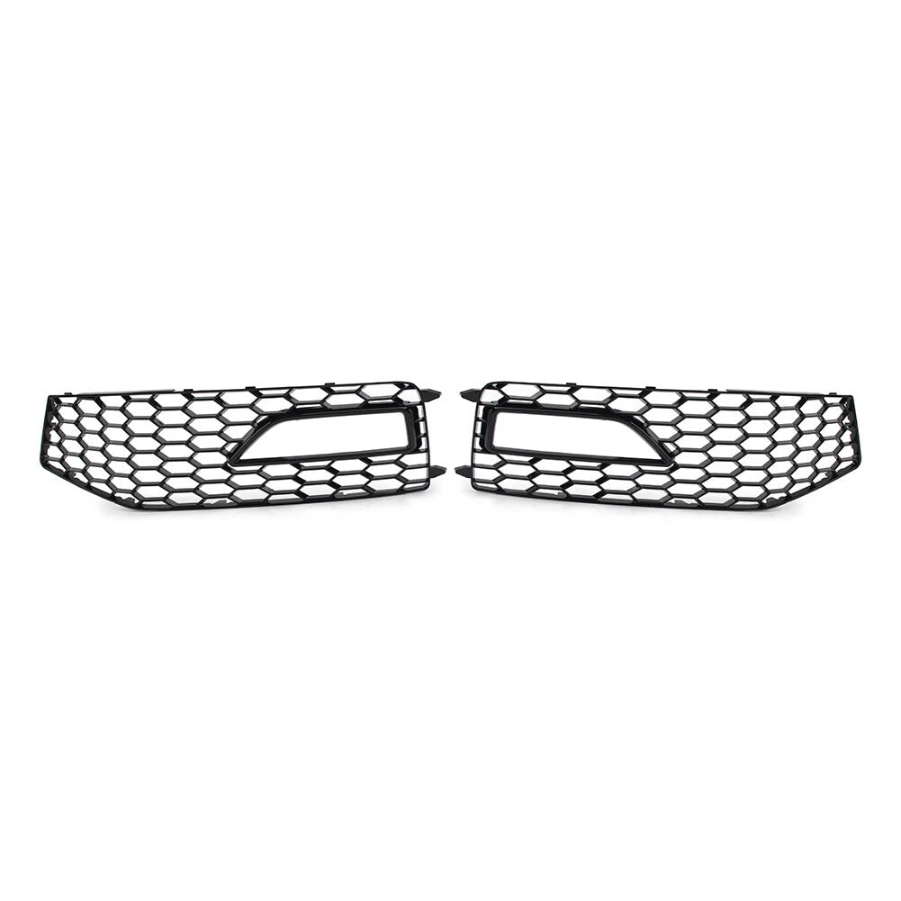 Honeycomb Front Bumper Fog Light Grille Covers for Audi A4 B8.5 (2013-2016)