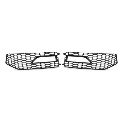 Honeycomb Front Bumper Fog Light Grille Covers for Audi A4 B8.5 (2013-2016)